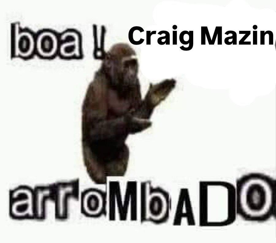 foto de um macaco batendo palma, do lado dele escrito 'boa craig mazin arrombado'