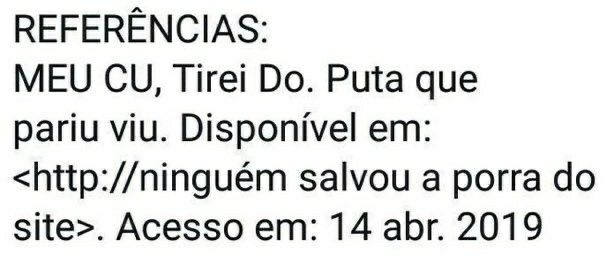 uma bibliografia não-autentica que enfatiza como tudo foi inventado 'referências: MEU CU. Tirei do.